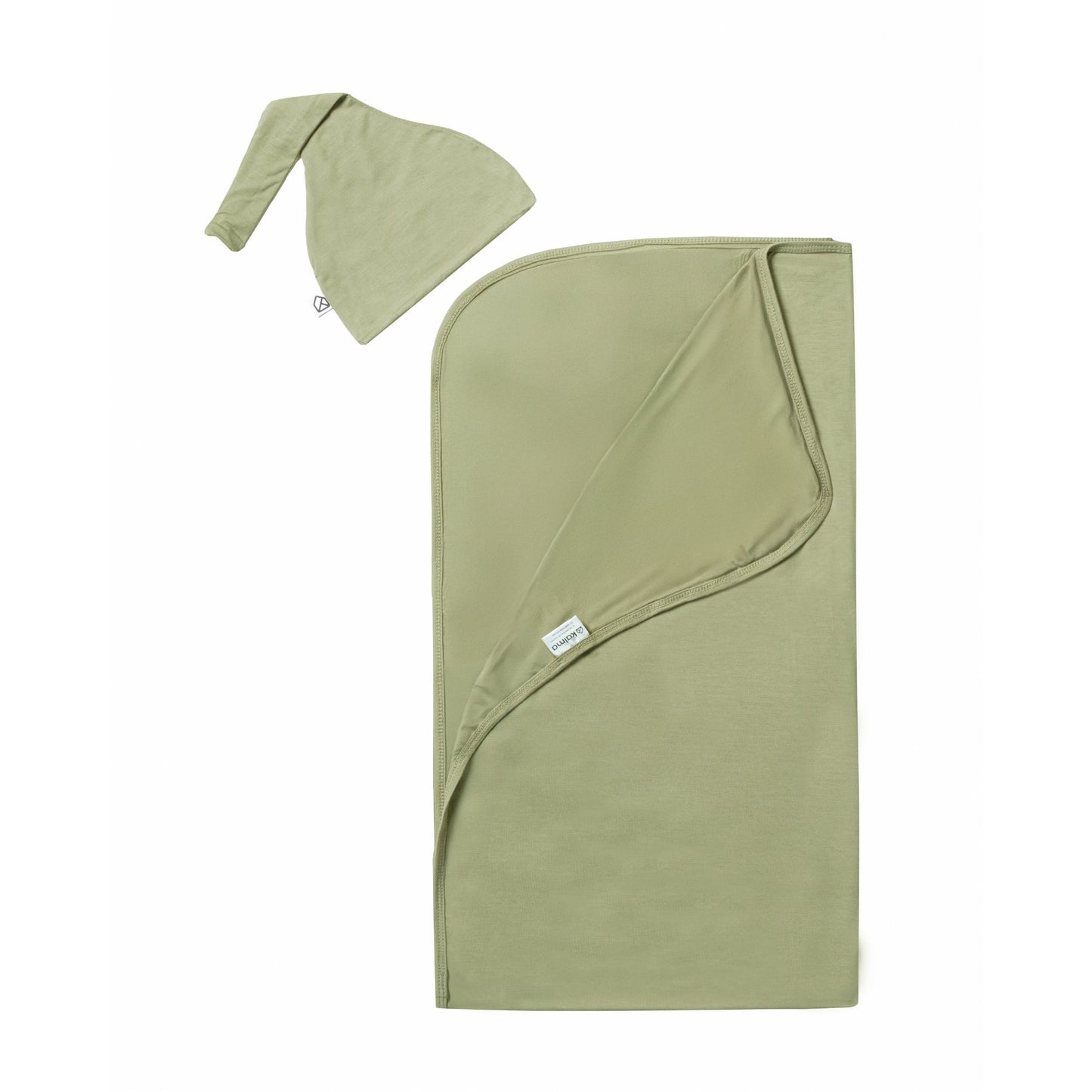 Blake Organic Bamboo Swaddle Blanket with Hat 120X120cm