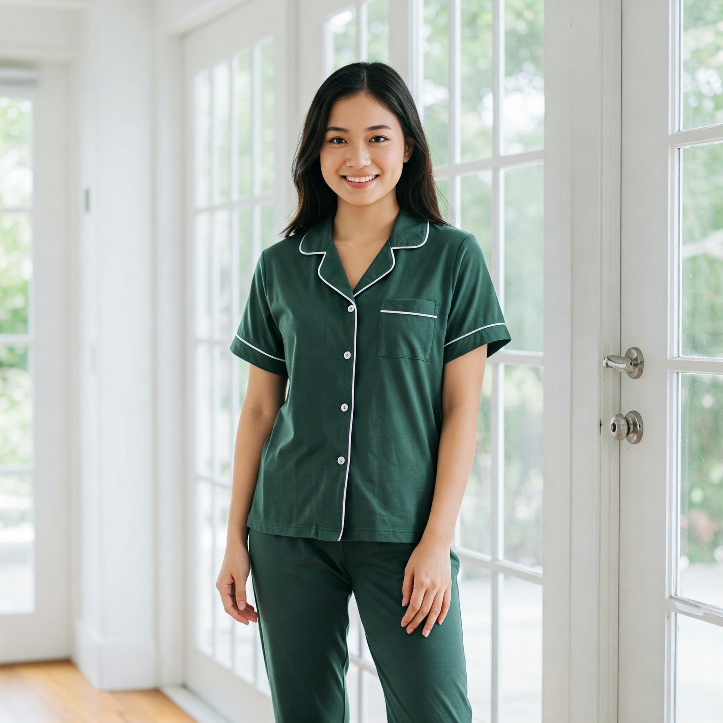 Andy Organic Bamboo Short Sleeve Pajama Set