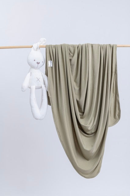 Blake Organic Bamboo Swaddle Blanket with Hat 120X120cm
