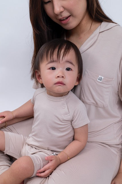 Baby Organic Bamboo Snap Shortall 0-24 months (5 sizes)