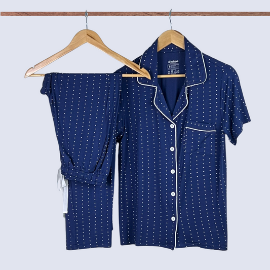 Andy Organic Bamboo Short Sleeve Pajama Set – Midnight