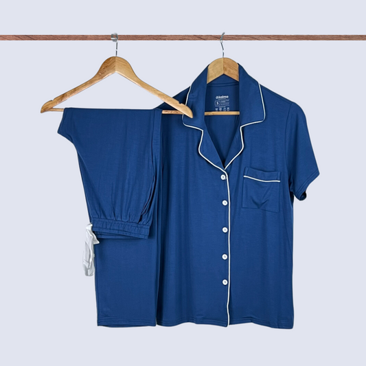 Andy Organic Bamboo Short Sleeve Pajama Set – Royal