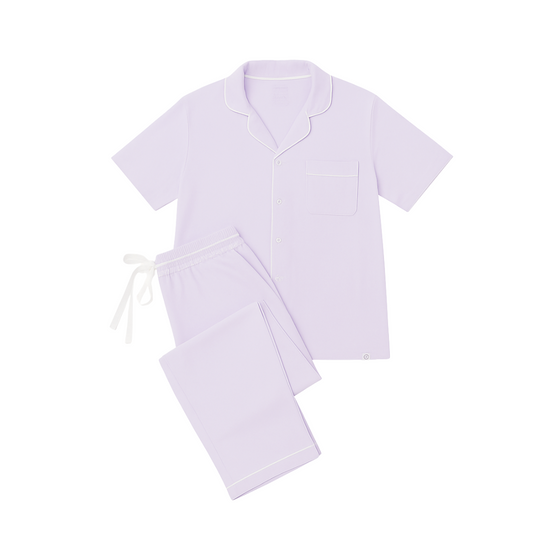 Andy Organic Bamboo Short Sleeve Pajama Set – Lilac