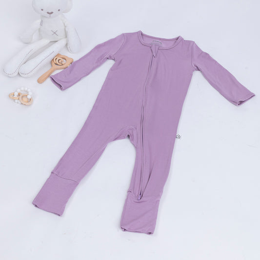 Harper Organic Bamboo Zip Sleepsuit – Taro