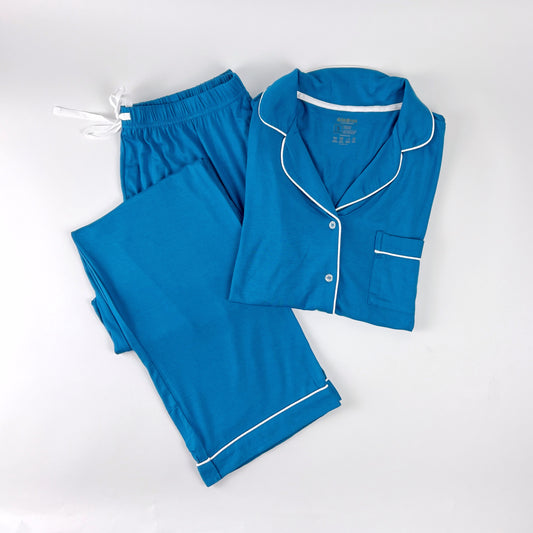 Lana Organic Bamboo Long Sleeve Pajama Set – Imperial Blue