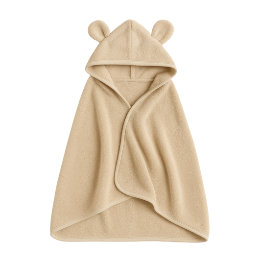 Bamboo Hooded Towel for Babies and Toddlers – Cream